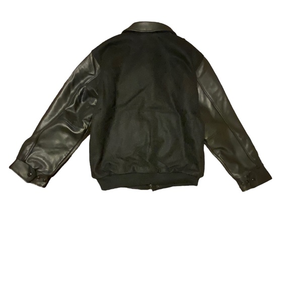 (Like new) winter leather collar varsity jacket S men - Picture 2 of 3